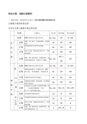 有丝分裂与减数分裂经典解析.docx