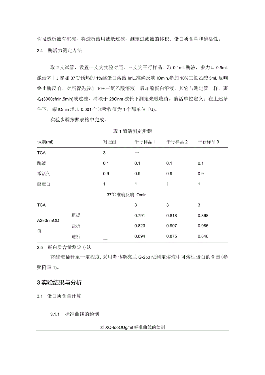 菠萝蛋白酶的提取、分离纯化与活性测定.docx_第3页