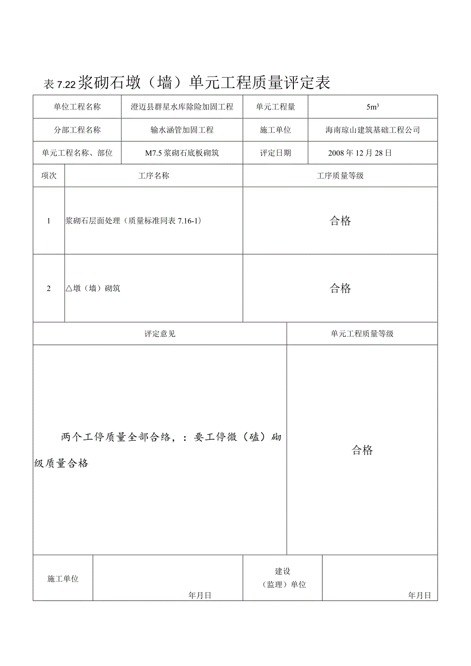 浆砌石挡土墙表7.22(底板）.docx_第1页