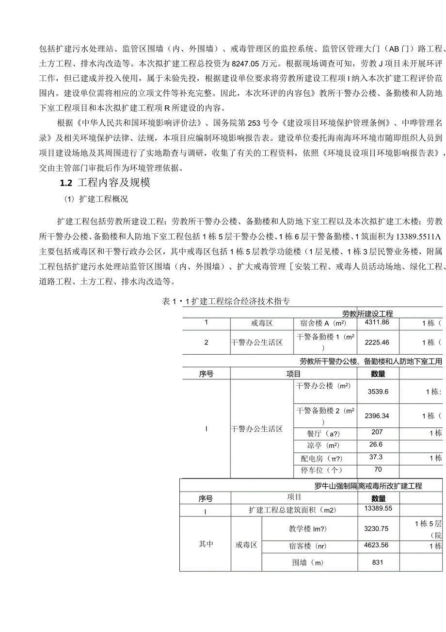 海口市罗牛山强制隔离戒毒所改扩建项目环评报告.docx_第3页