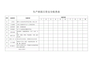 生产班组日常安全检查表.docx