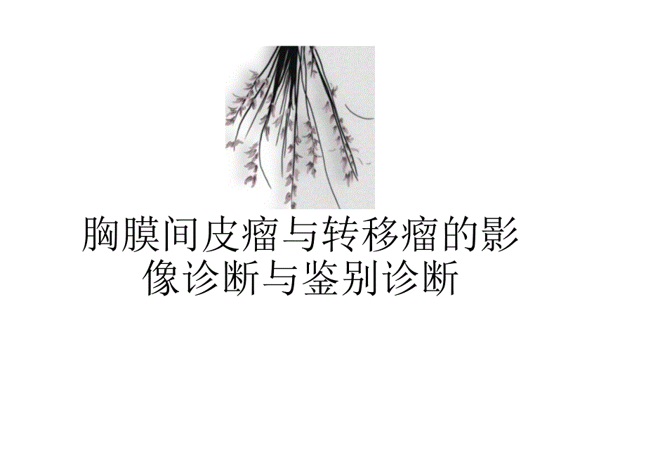 胸膜间皮瘤与转移瘤的影像诊断与鉴别诊断.docx_第1页