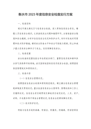 衡水保护信息安全的执行计划.docx