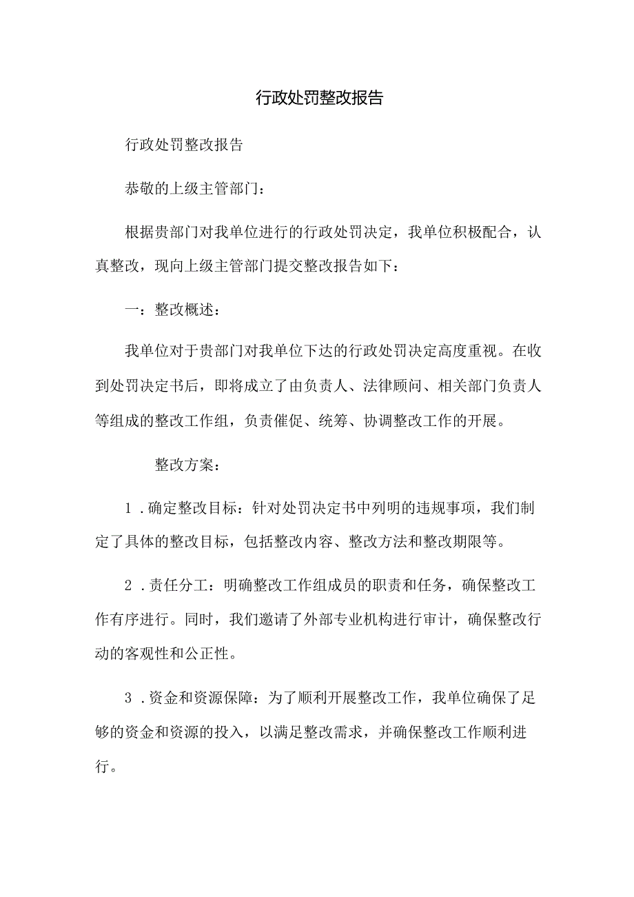 行政处罚整改报告.docx_第1页