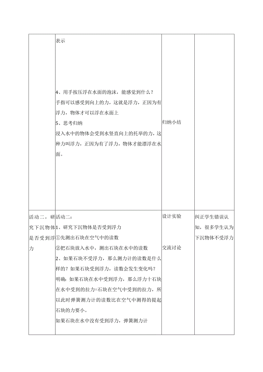 科学苏教版四年级上册11《浮力》教学设计.docx_第2页