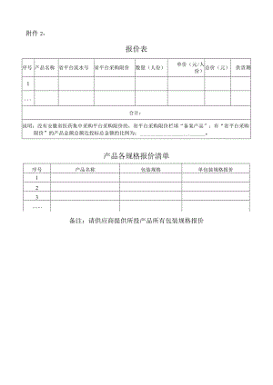 第37号%20血气分析试剂盒集采附件2：报价表、产品各规格报价清单.docx