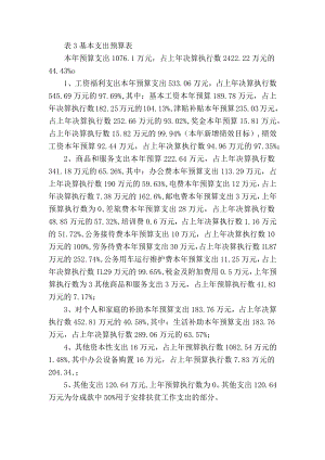 表3基本支出预算表.docx