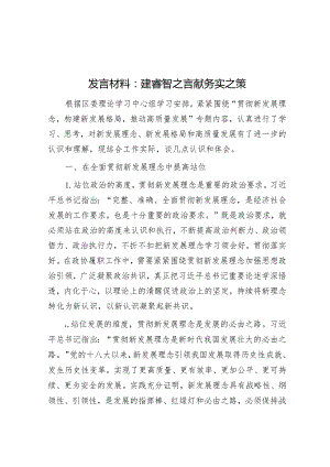 研讨发言：建睿智之言献务实之策.docx