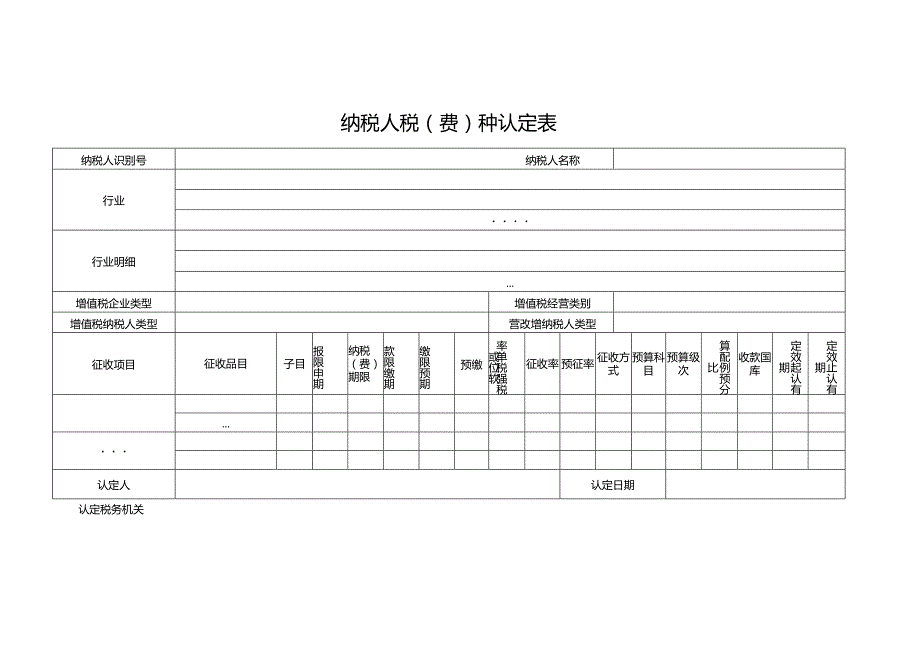 纳税人税（费）种认定表.docx_第1页