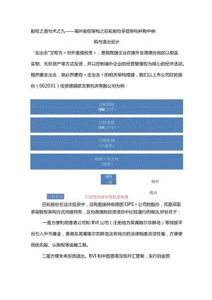 股权之道与术（九）——海外股权架构之巨轮股份多层架构并购中纳税与退出设计（BVI公司HK公司五层架构搭建）.docx