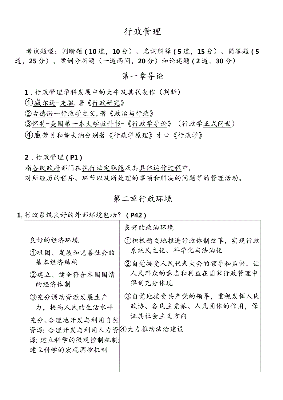 行政管理期末复习.docx_第1页