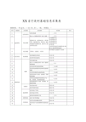 行政村与农户基础信息采集表.docx