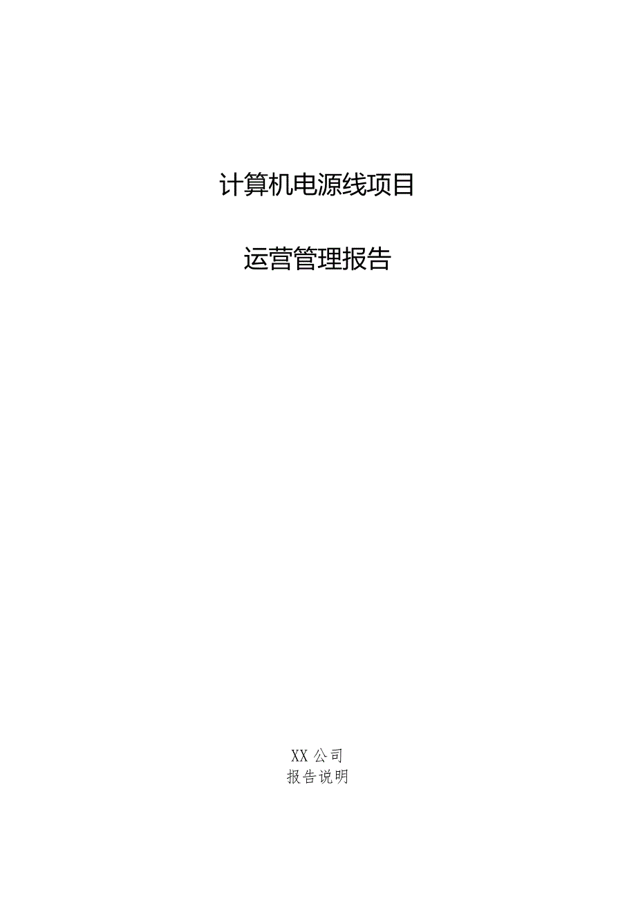 计算机电源线项目运营管理报告.docx_第1页