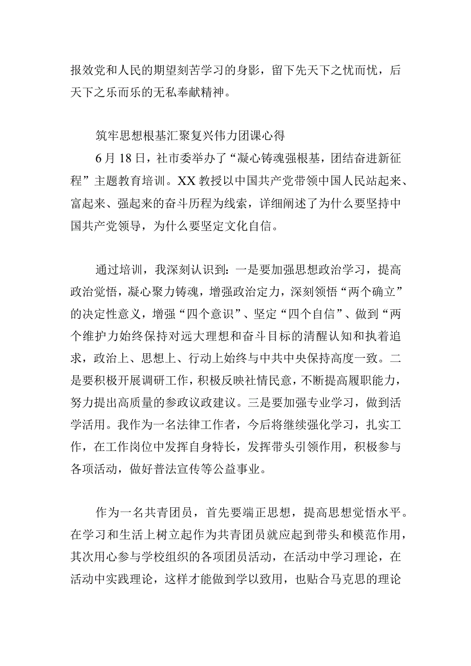 筑牢思想根基汇聚复兴伟力团课心得.docx_第2页