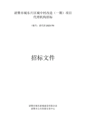 诸暨城东片区城中村改造计划.docx