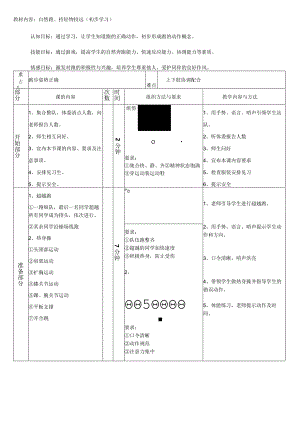 自然跑持轻物投远（教案）人教版体育二年级上册.docx