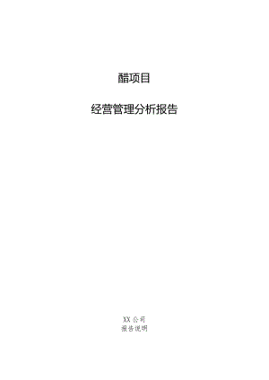 醋项目经营管理分析报告.docx