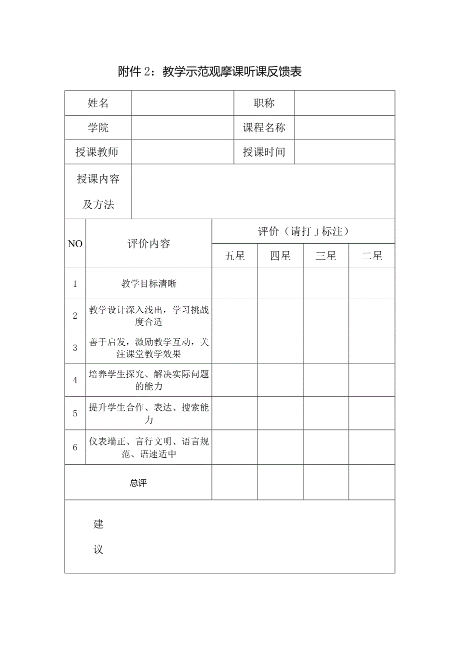 附件2：教学示范观摩课听课反馈表.docx_第1页