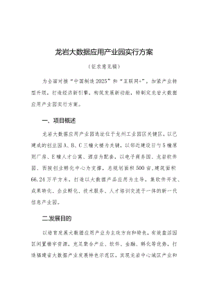 龙岩大数据产业园区运营策略.docx