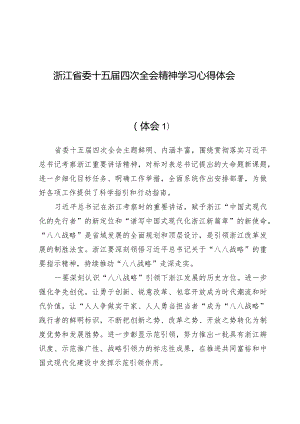 （8篇）浙江省委十五届四次全会精神学习心得体会.docx