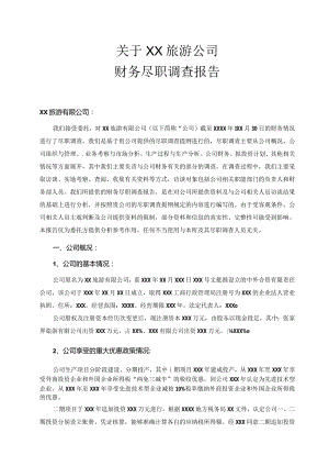 财务尽职调查报告标准范本.docx