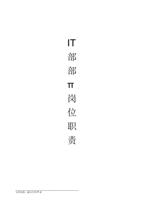 超市IT部岗位职责(DOC).docx