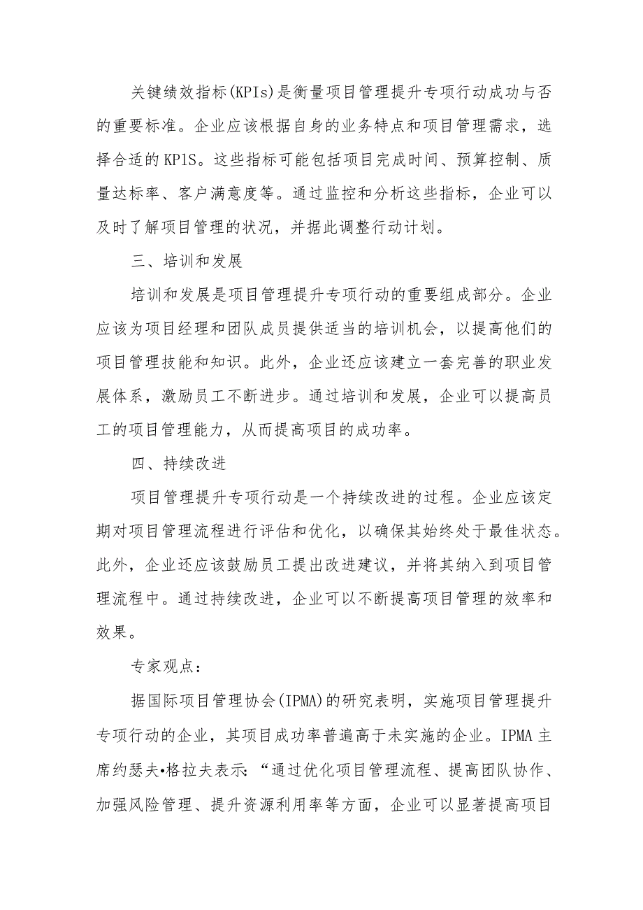 项目管理提升专项行动实施方案（专业完整模板）.docx_第2页