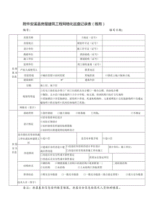 附件1-1安溪县房屋建筑工程网格化巡查记录表（既有）.docx