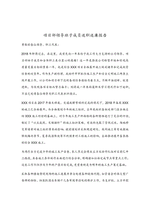 项目部领导班子成员述职述廉报告.docx