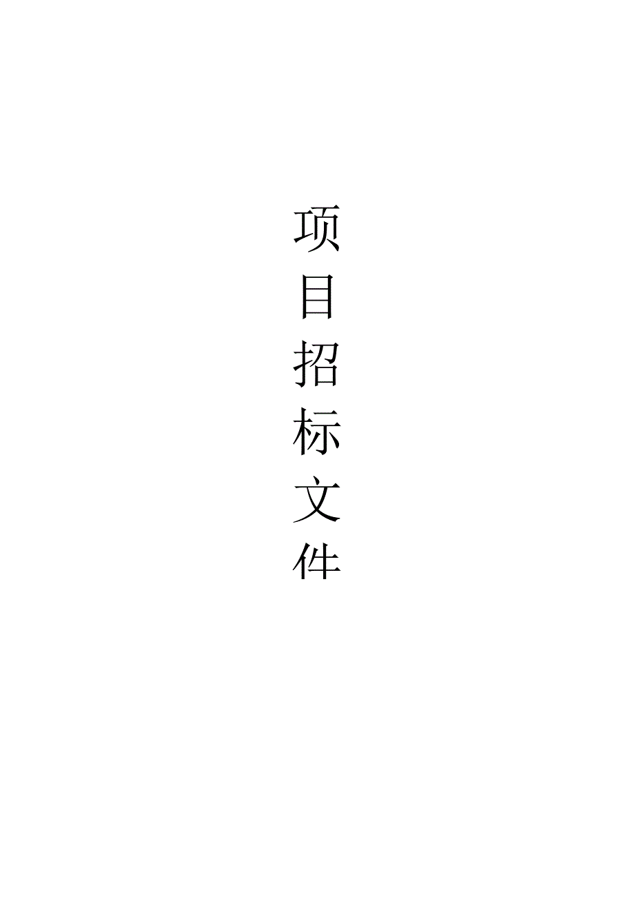 项目招标标书模板.docx_第1页