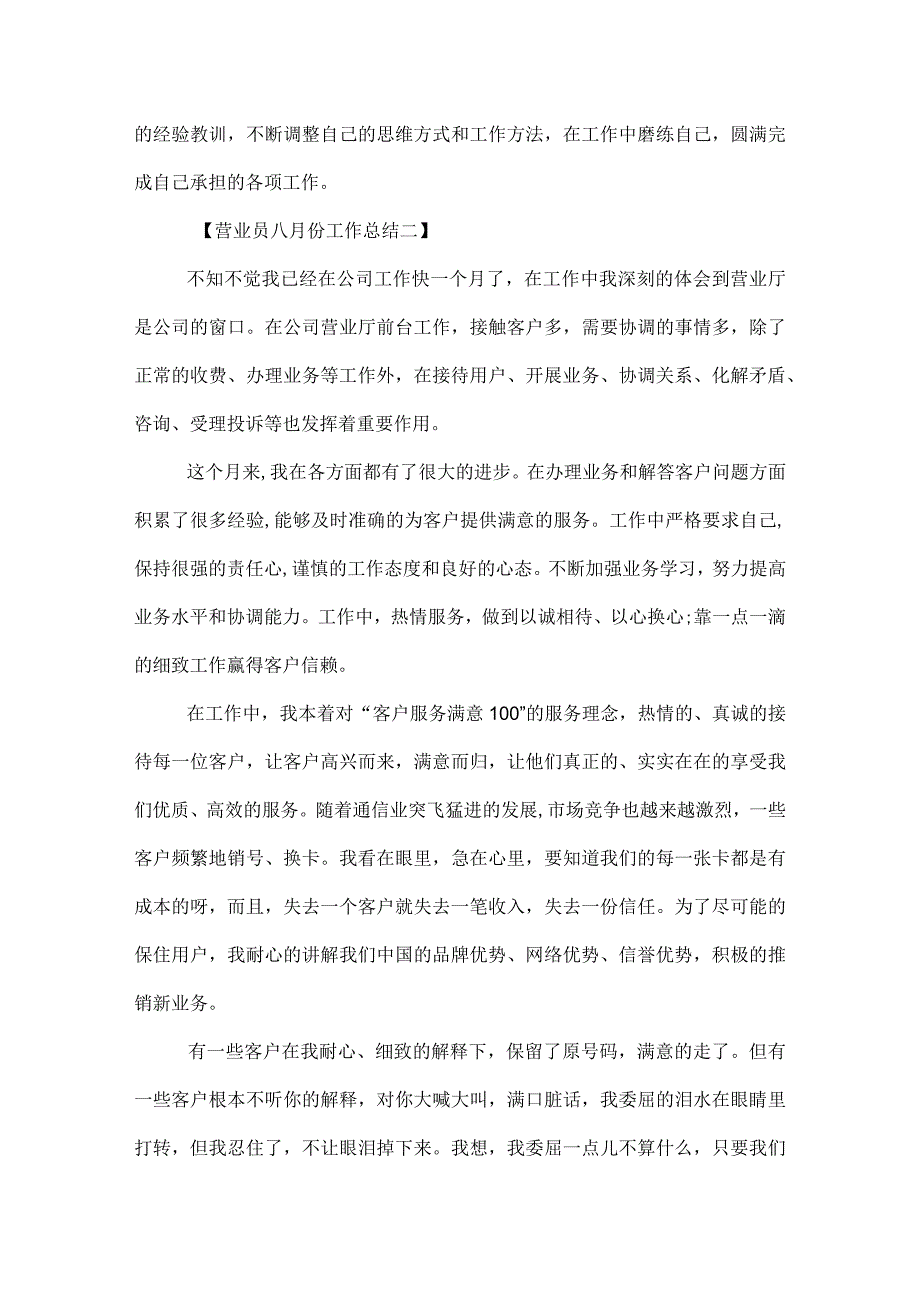 营业员八月份工作总结.docx_第3页