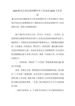 2024机关公务员试用期半年工作总结.docx