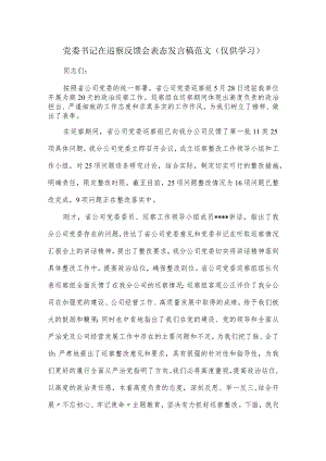 党委书记在巡察反馈会表态发言稿范文.docx