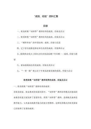 “成效、经验”资料汇整.docx