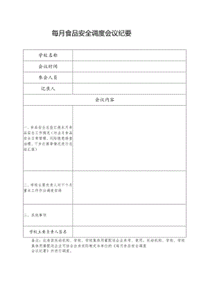 食品安全调度会议纪要.docx