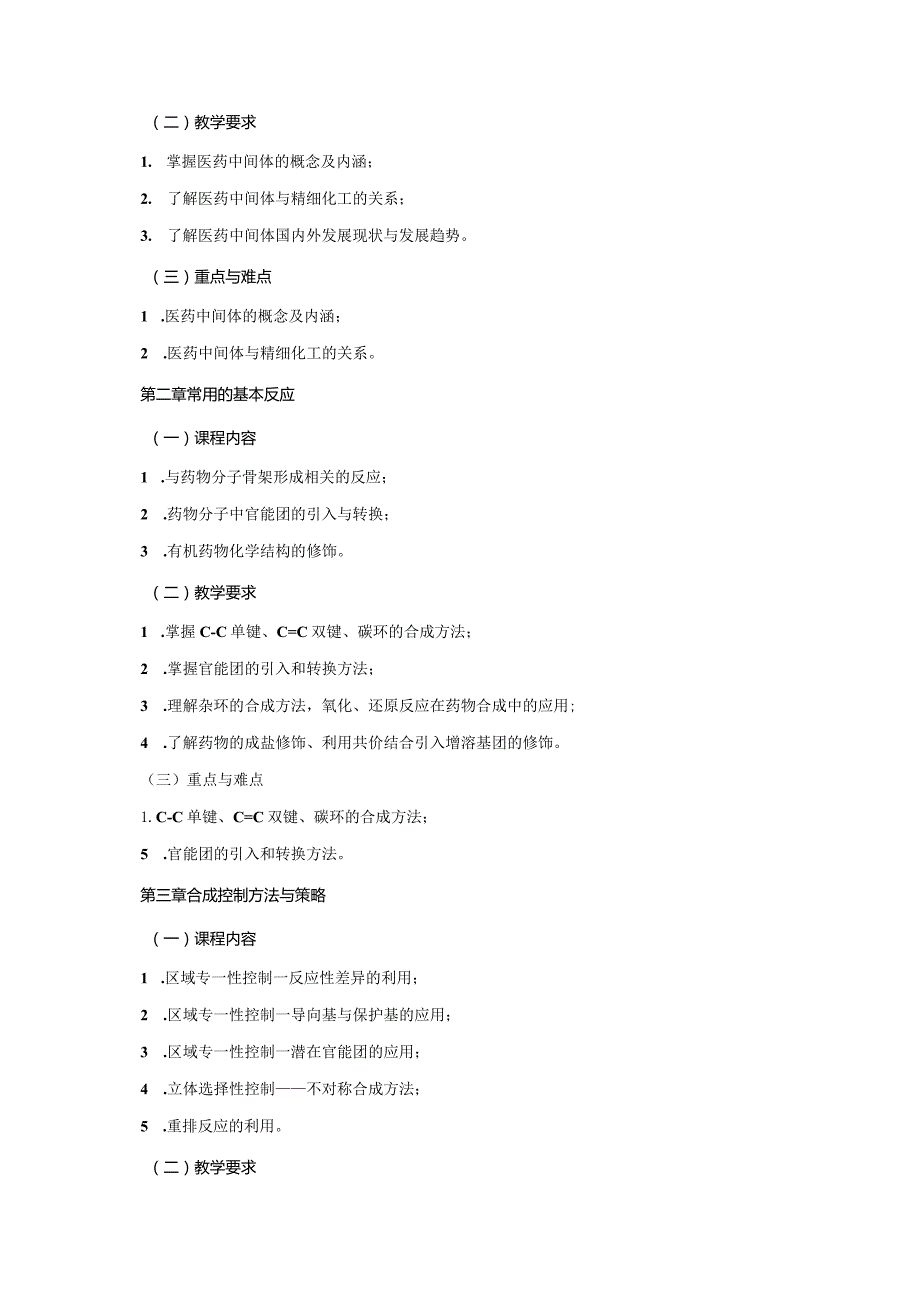 13410115医药中间体大学高校课程教学大纲.docx_第2页