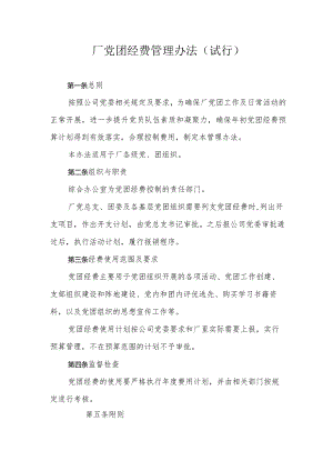 厂党团经费管理办法.docx