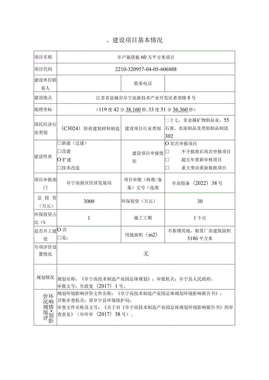 年产硫镁板60万平方米项目环评报告表.docx_第3页