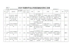 2024各平台公司项目建设任务汇总表.docx