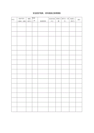 安全防护用具、材料报废记录表模板.docx