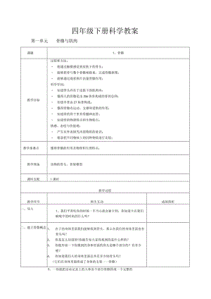 2021年小学四年级科学下册教学设计全册教案【精华】.docx