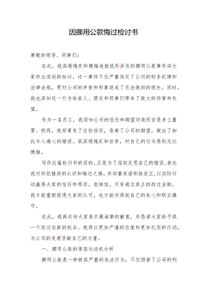 因挪用公款悔过检讨书.docx