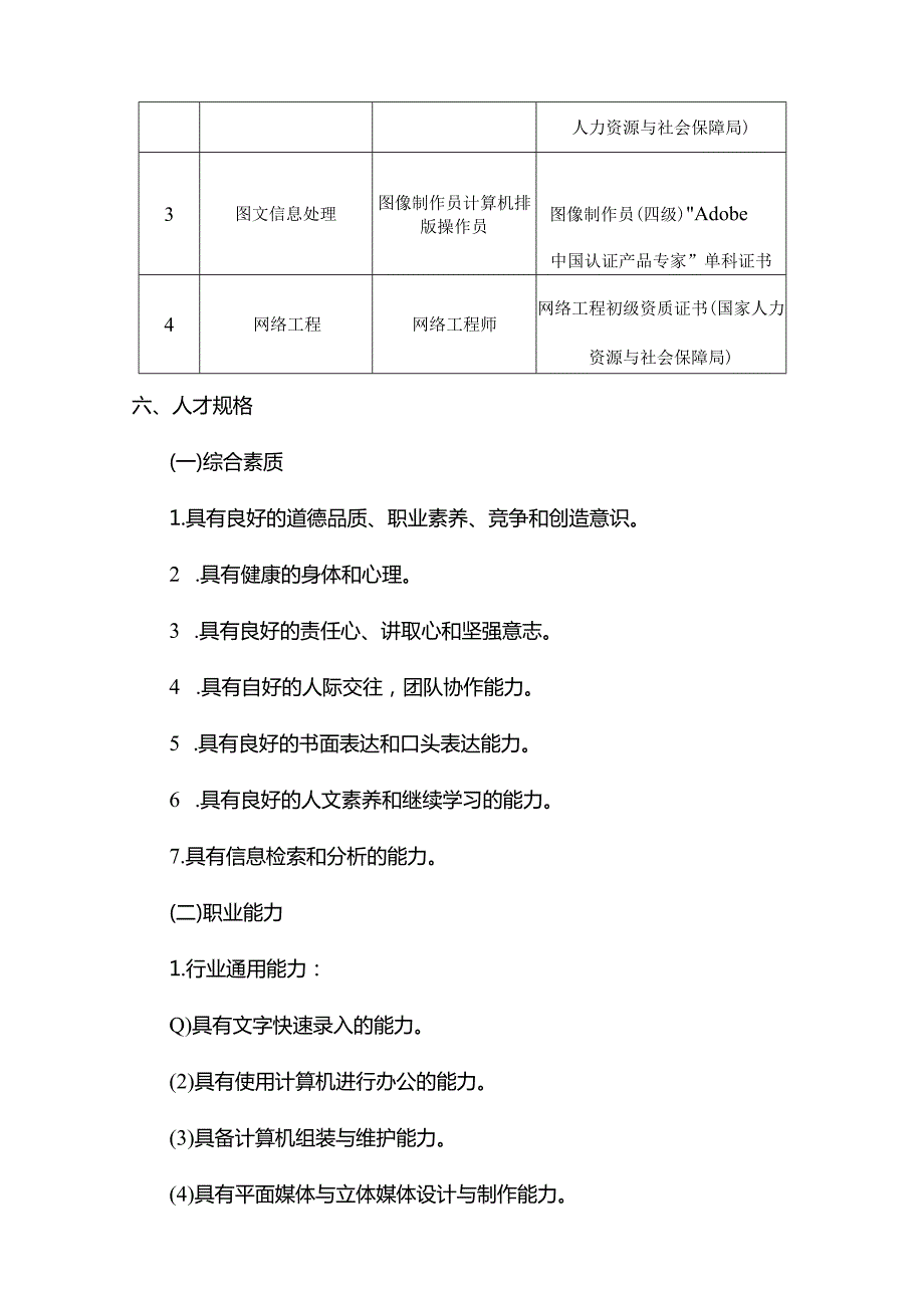 中等职业技术学校2024级计算机应用专业人才培养方案.docx_第2页