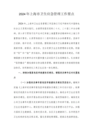 2024年上海市卫生应急管理工作要点.docx