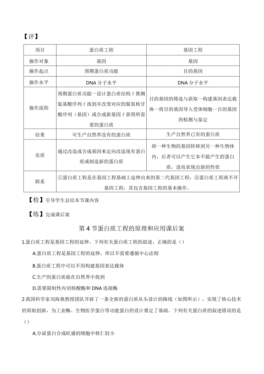 3.4蛋白质工程的原理和应用（原卷版）.docx_第3页