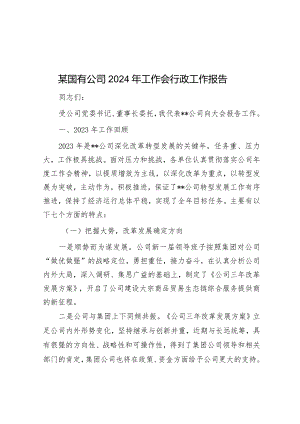 2024年行政工作报告（国企）.docx