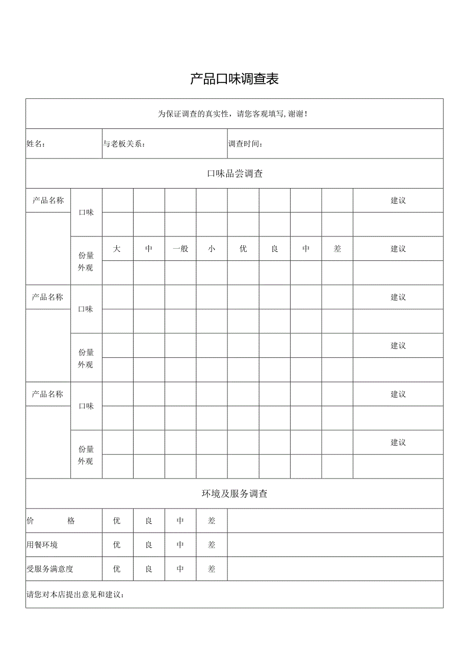 产品口味调查表.docx_第1页