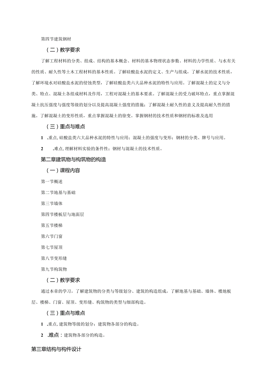 24410053土建基础大学高校课程教学大纲.docx_第3页