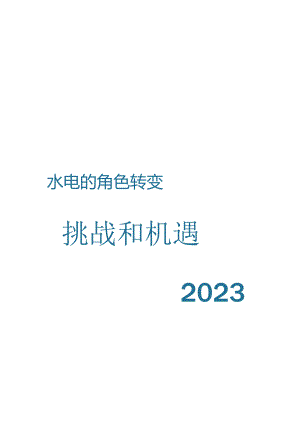 2023水电发展的挑战与机遇.docx