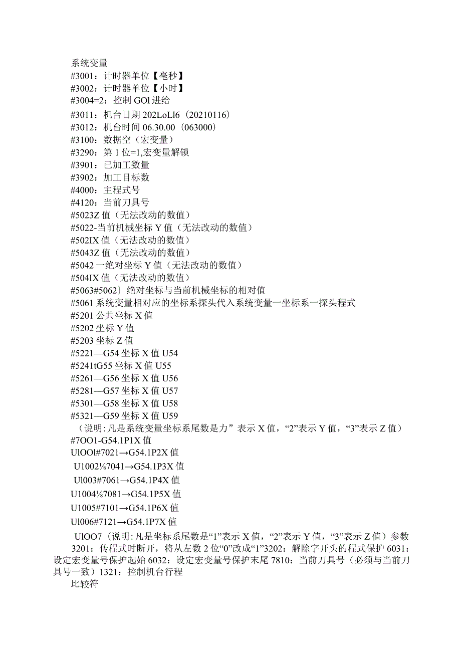 FANUC常用系统变量与FANUC常用CNC参数汇总.docx_第1页